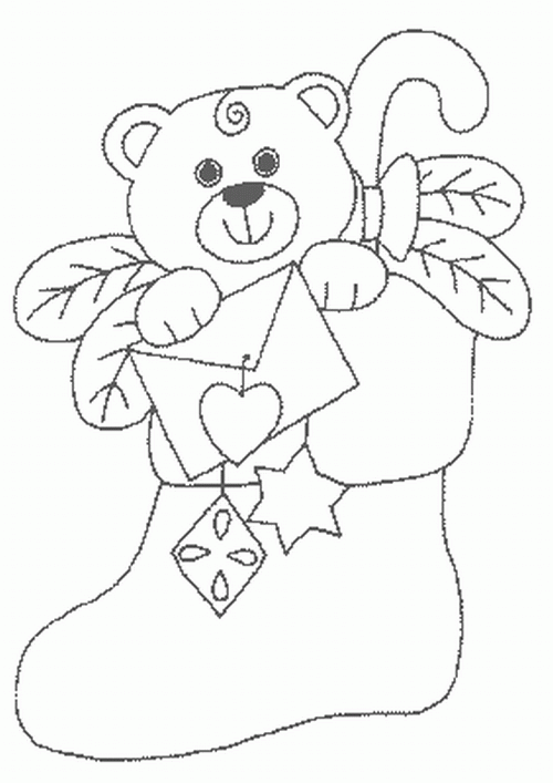 Skarpety świąteczne kolorowanki